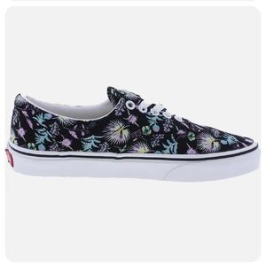 Vans Era Paradise Floral Print Lace-Up Skate Shoes Sneakers black multi